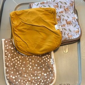 Charming Deer and Mustard Bib Set